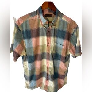 Morgan Creek Outfitters Buttondown Short Sleeve Plaid Men's Large casual ranch